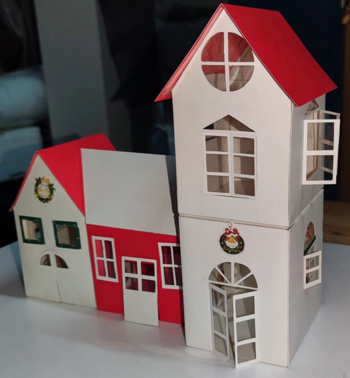 手工卡纸房子92 之前美工课老师布置的作业