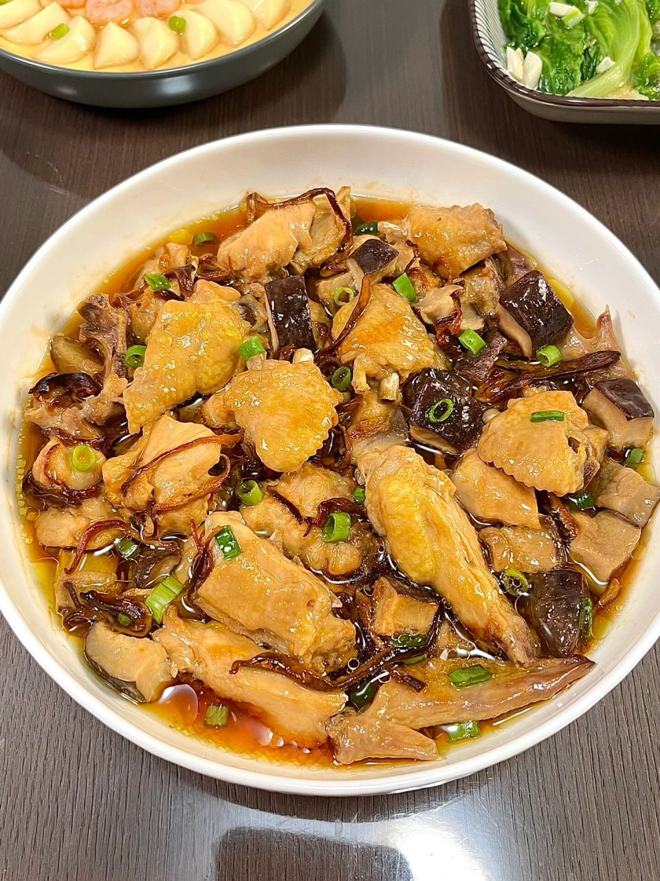 我真的太爱蒸菜了7615鲜嫩入味的香菇蒸鸡17 食材:新鲜鸡肉350g