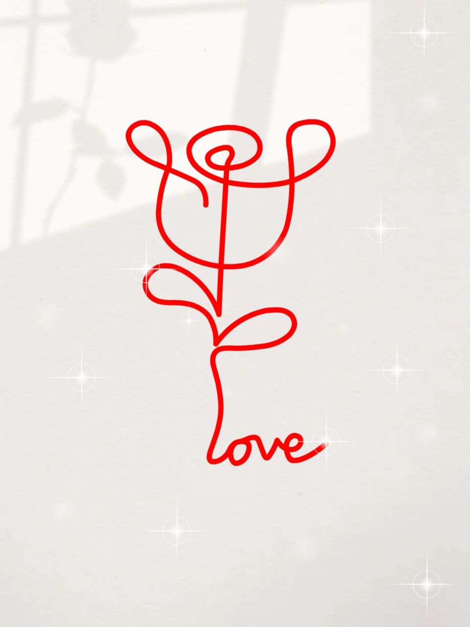 简单的一笔画玫瑰简笔画,情人节之前能学会     简单的一笔画玫瑰简笔