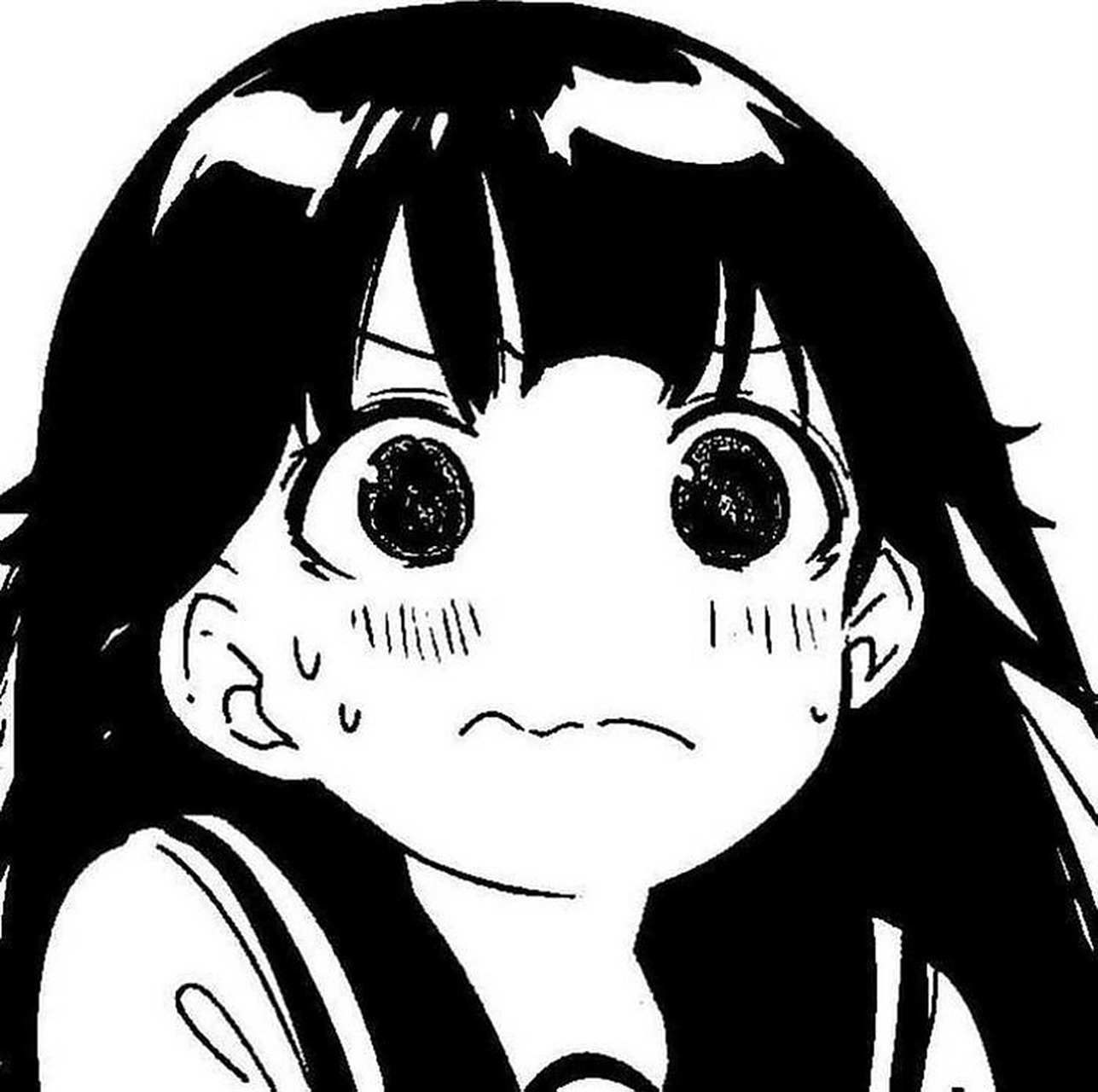 94黑白动漫画女生头像94