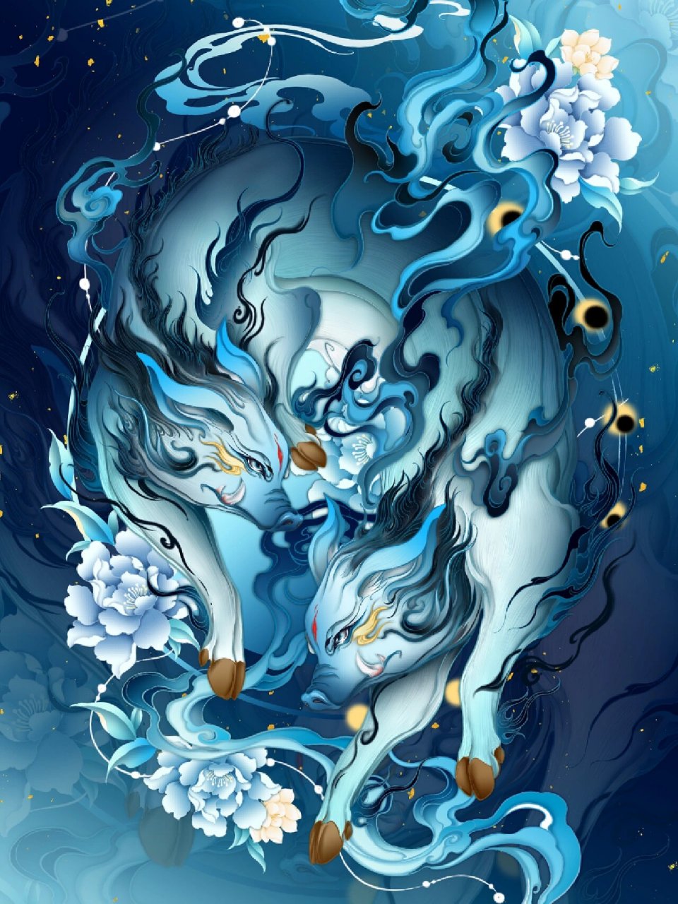 【山海御兽系列合集】 这次总结啦,最近画的山海兽哦.