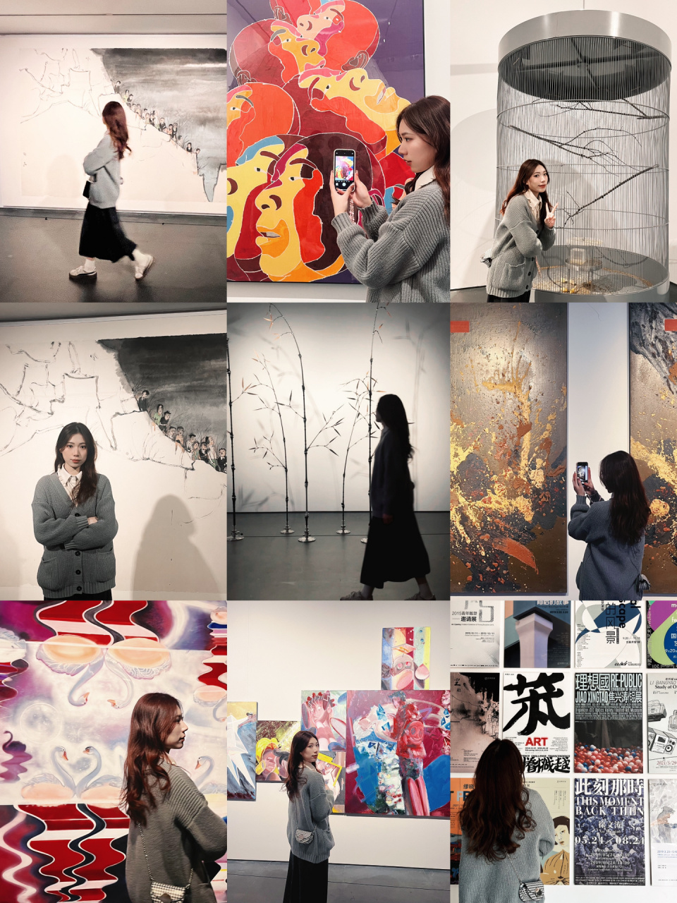 看展必备姿势get78 1599武汉合美术馆 看展拍照姿势不重样,轻松