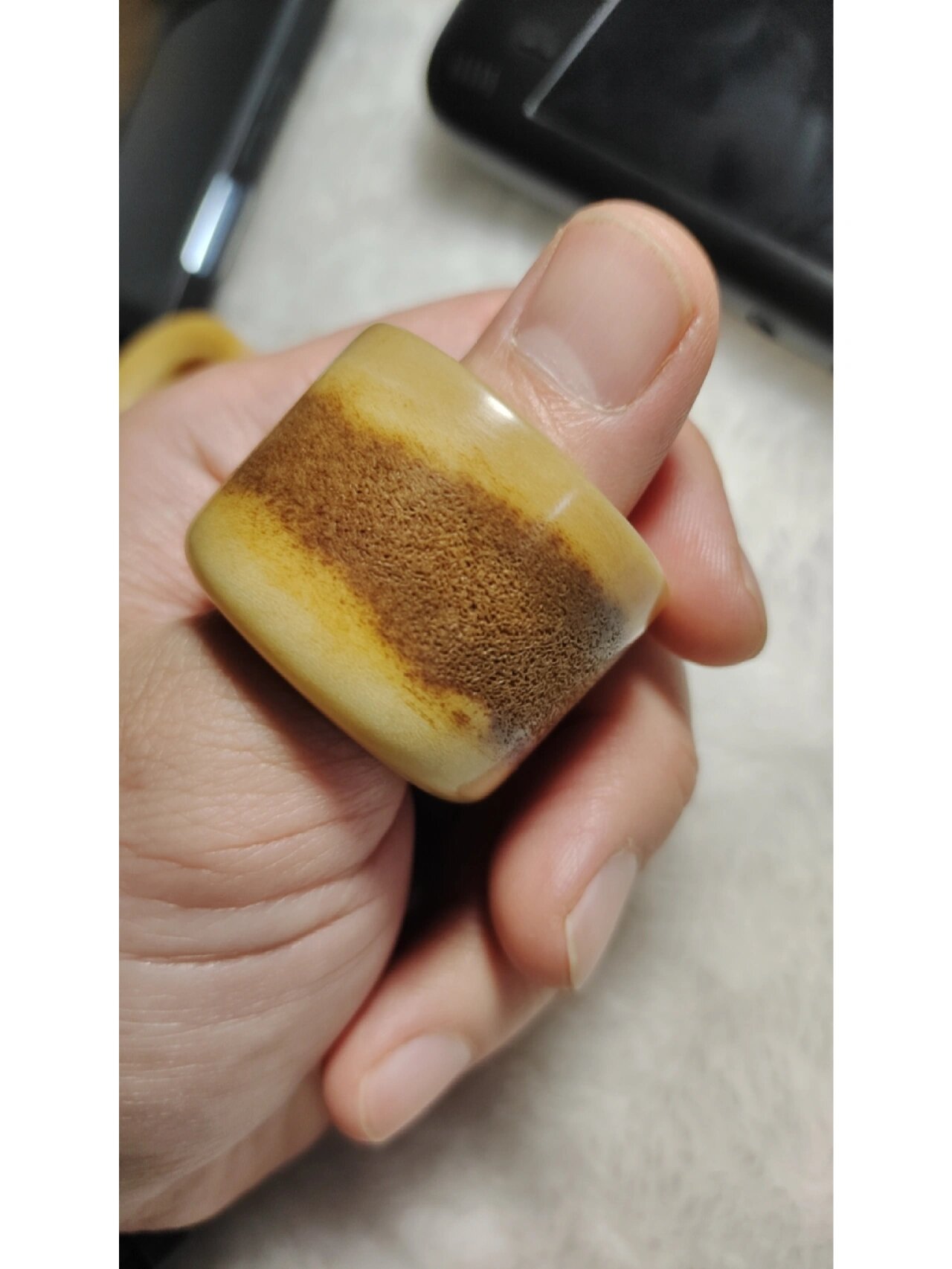 老料鹿角 血线扳指