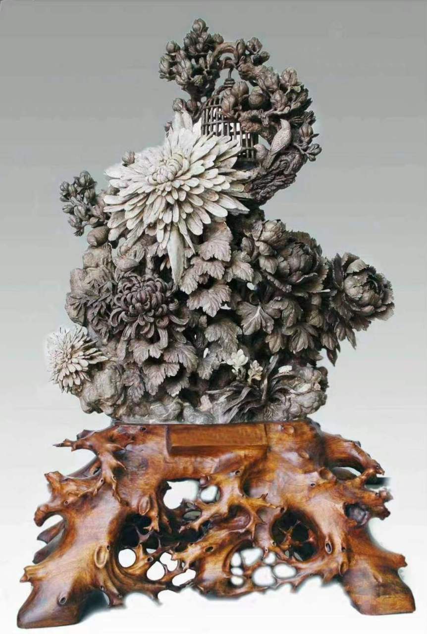 浏阳菊花石雕被誉为"全球第一".