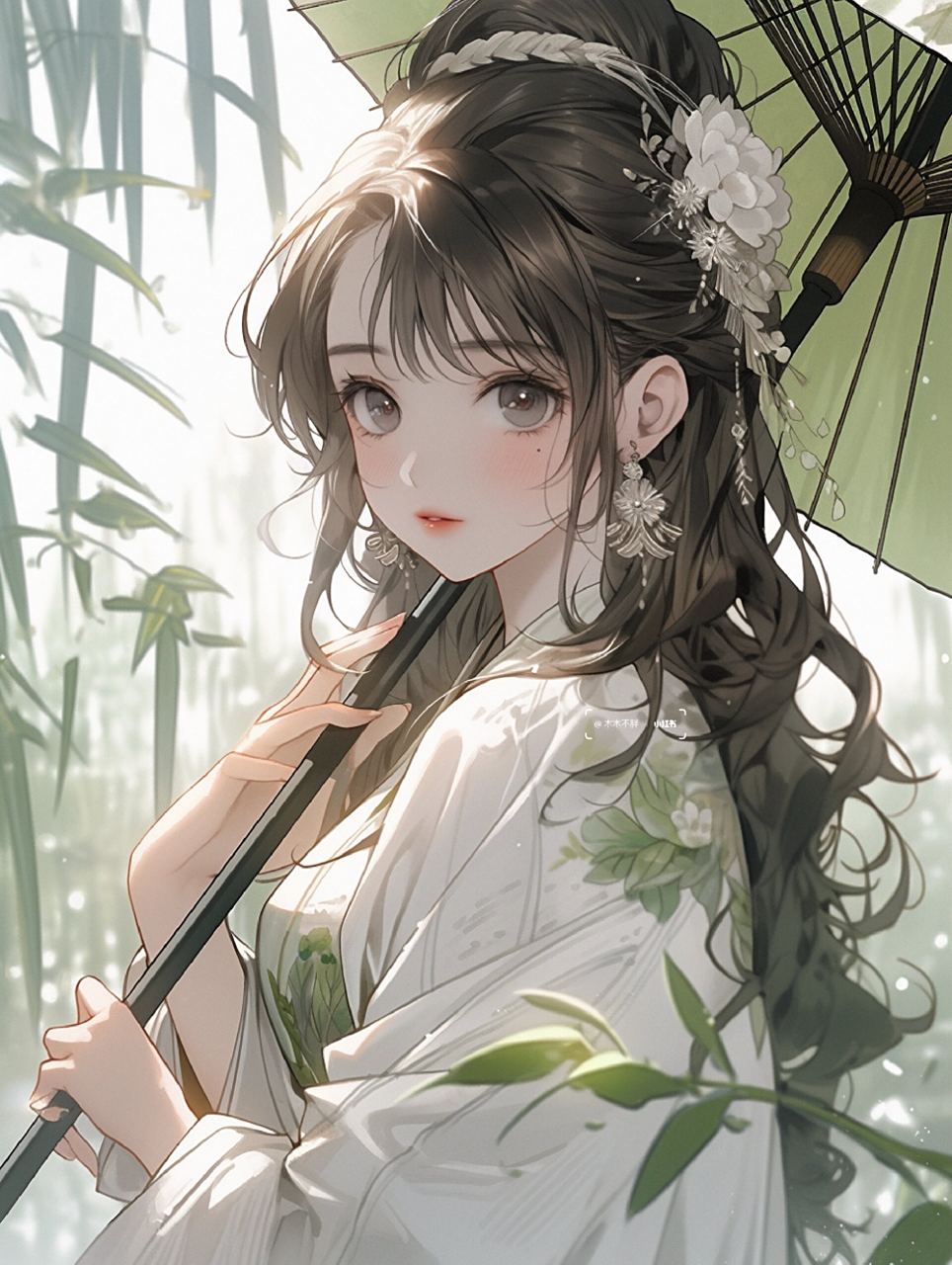 无雨不夏|汉服美女唯美壁纸二次元古风美人 女