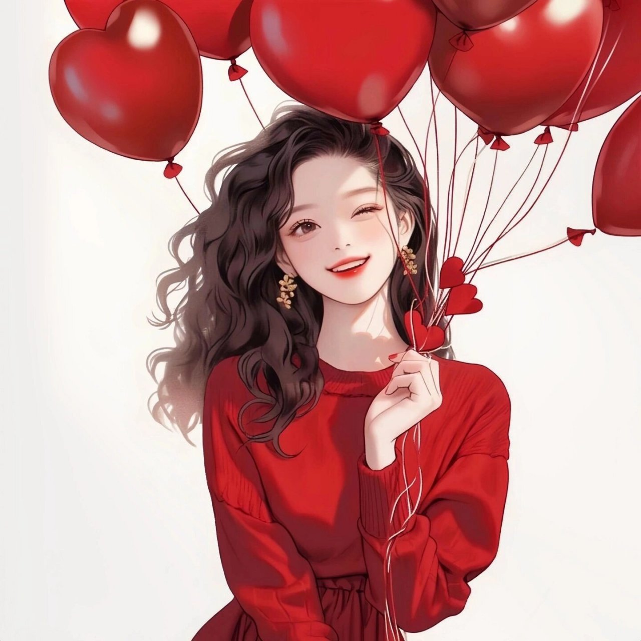 2024年新年头像 超可爱 治愈系 新年是新的开始 红色是新年的颜色 新