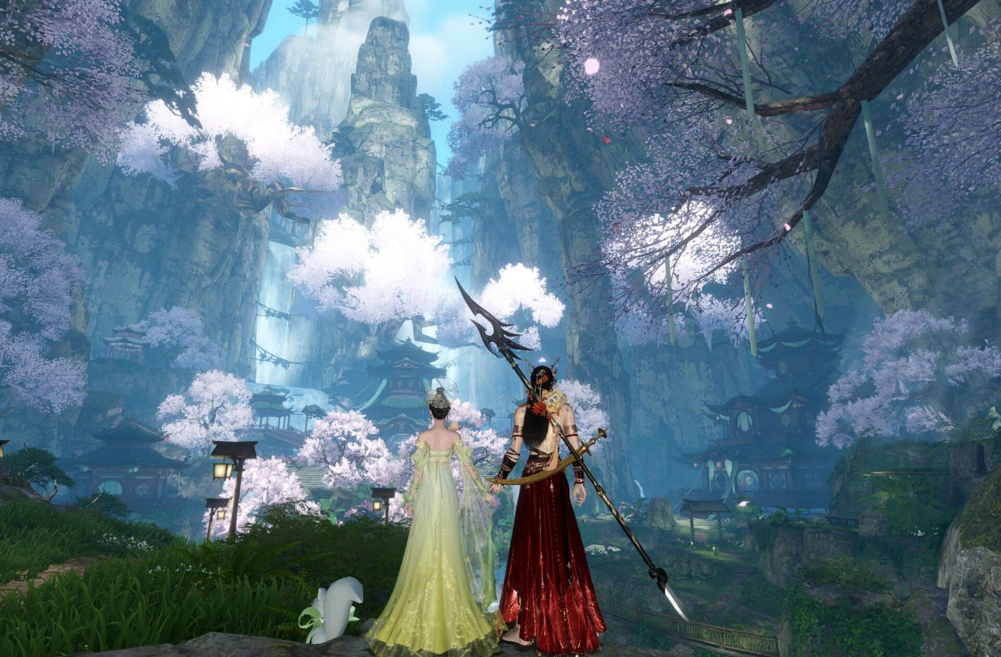 逆水寒必打卡超美风景点! 位置在 药王谷(532,401) 真的很美!