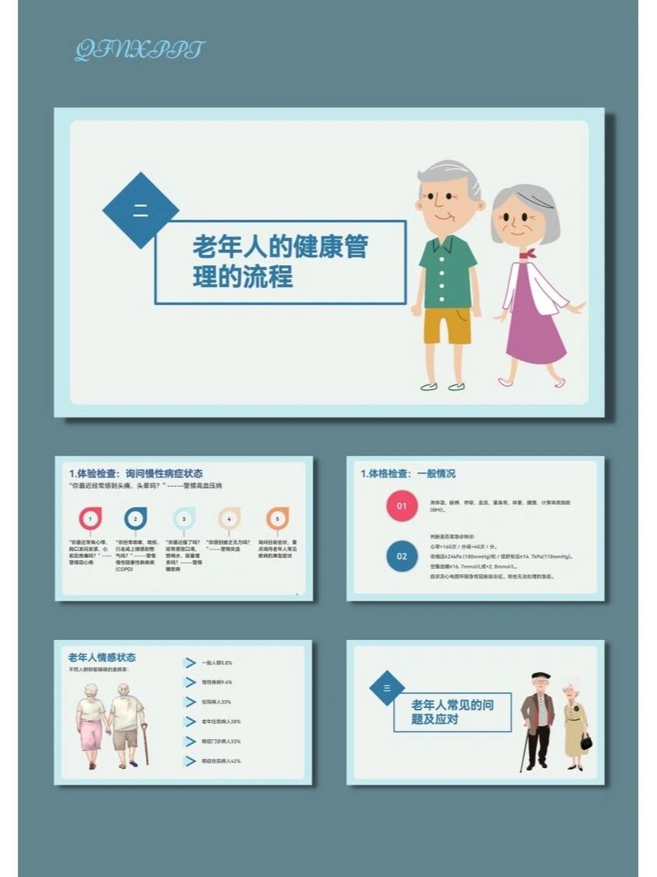 老年养生老年人健康管理ppt模板【368】 08共39页,图文可编辑修改