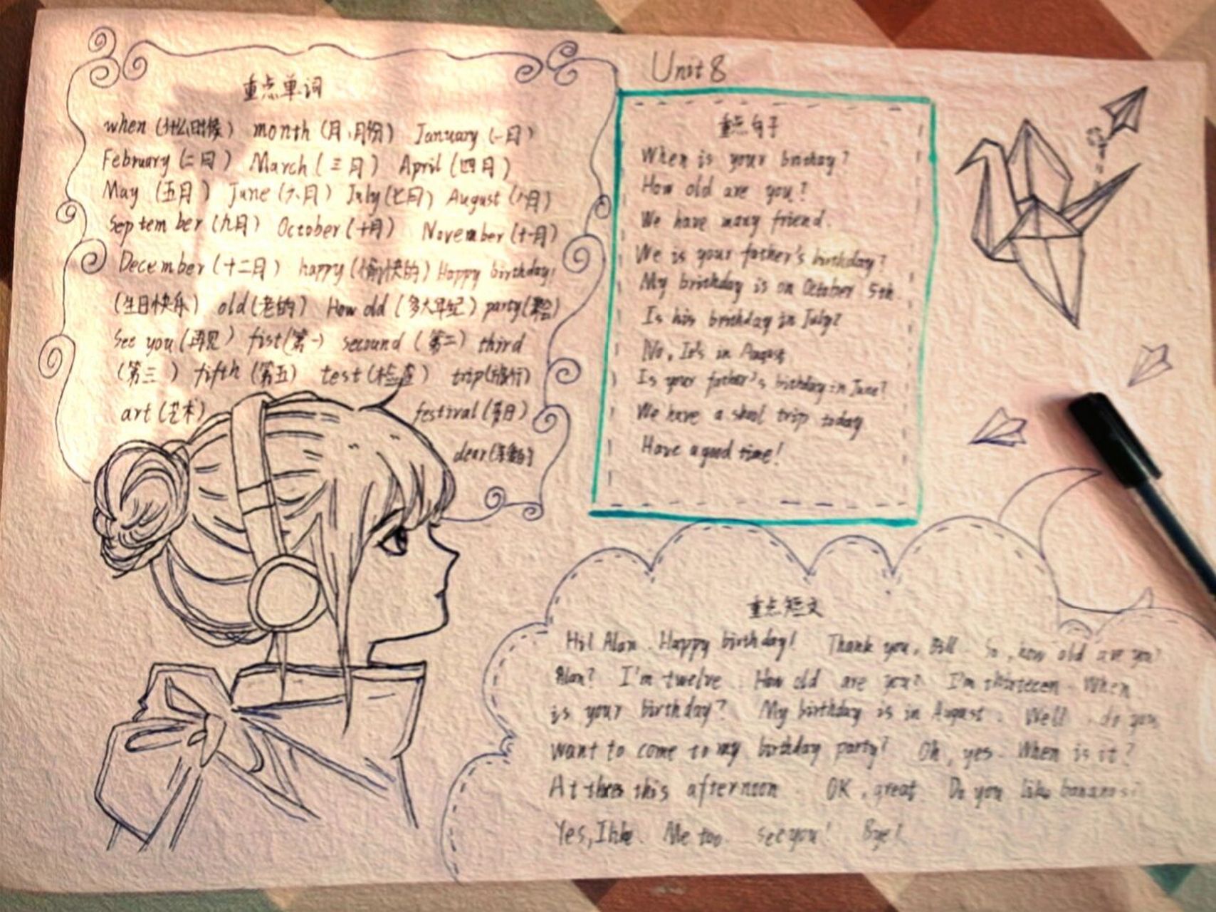 英语手抄报 这是小号呀,大号78 这个号主要来发绘画作品