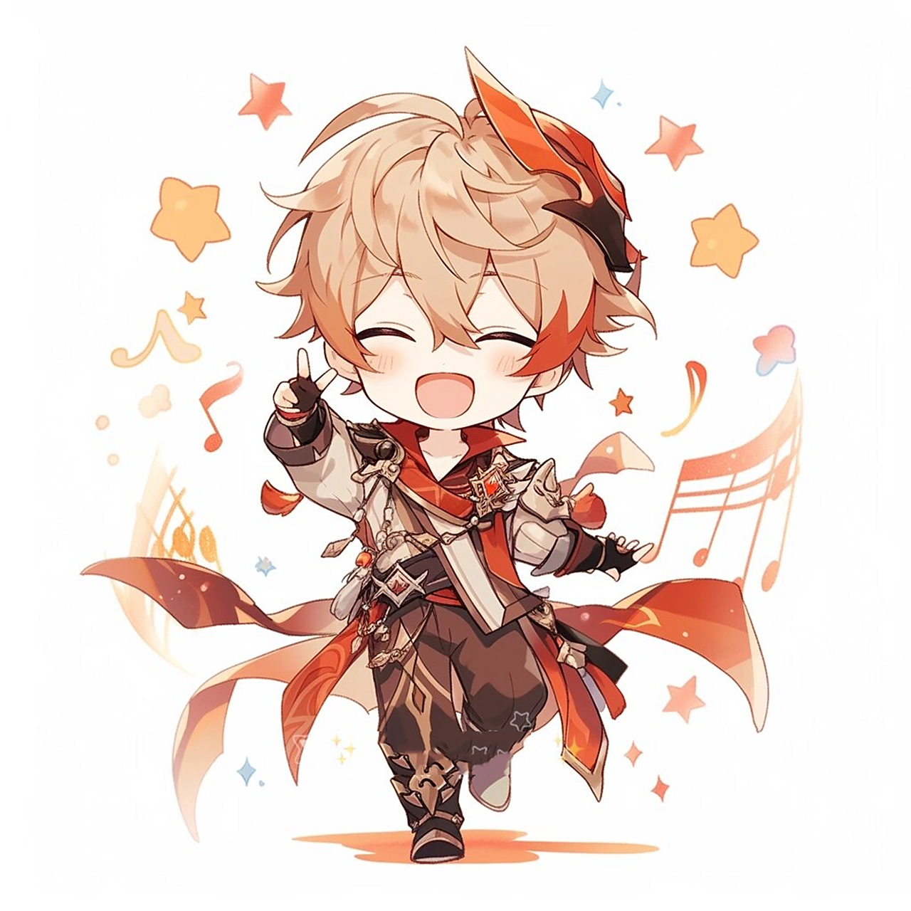 原神头像 | q版·达达利亚 公子我呀,不仅会卖玩具,也会hip hop 99