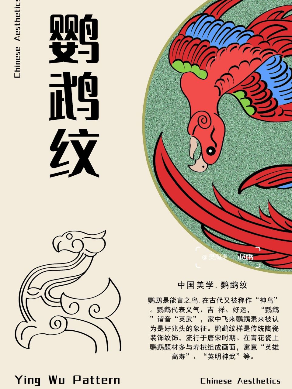 中国纹样.鹦鹉纹7815 98鹦鹉是能言之鸟,在古代又被称作"神鸟".