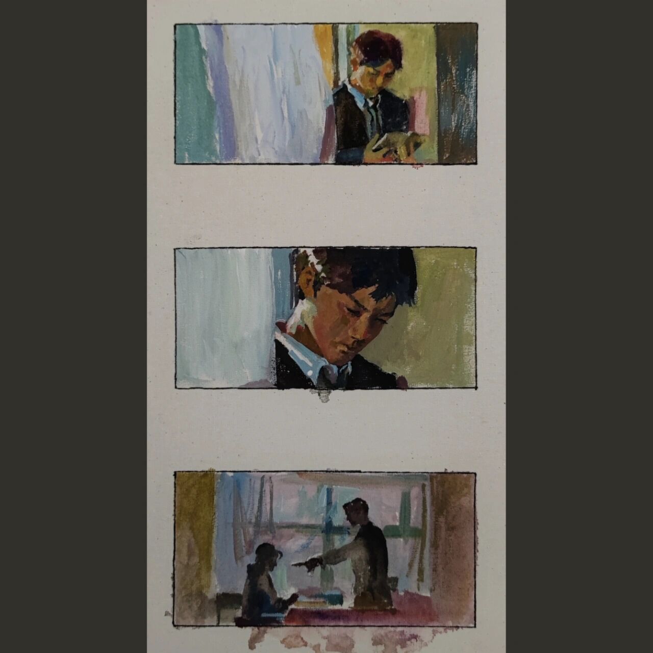 水粉 《情书》手绘分镜