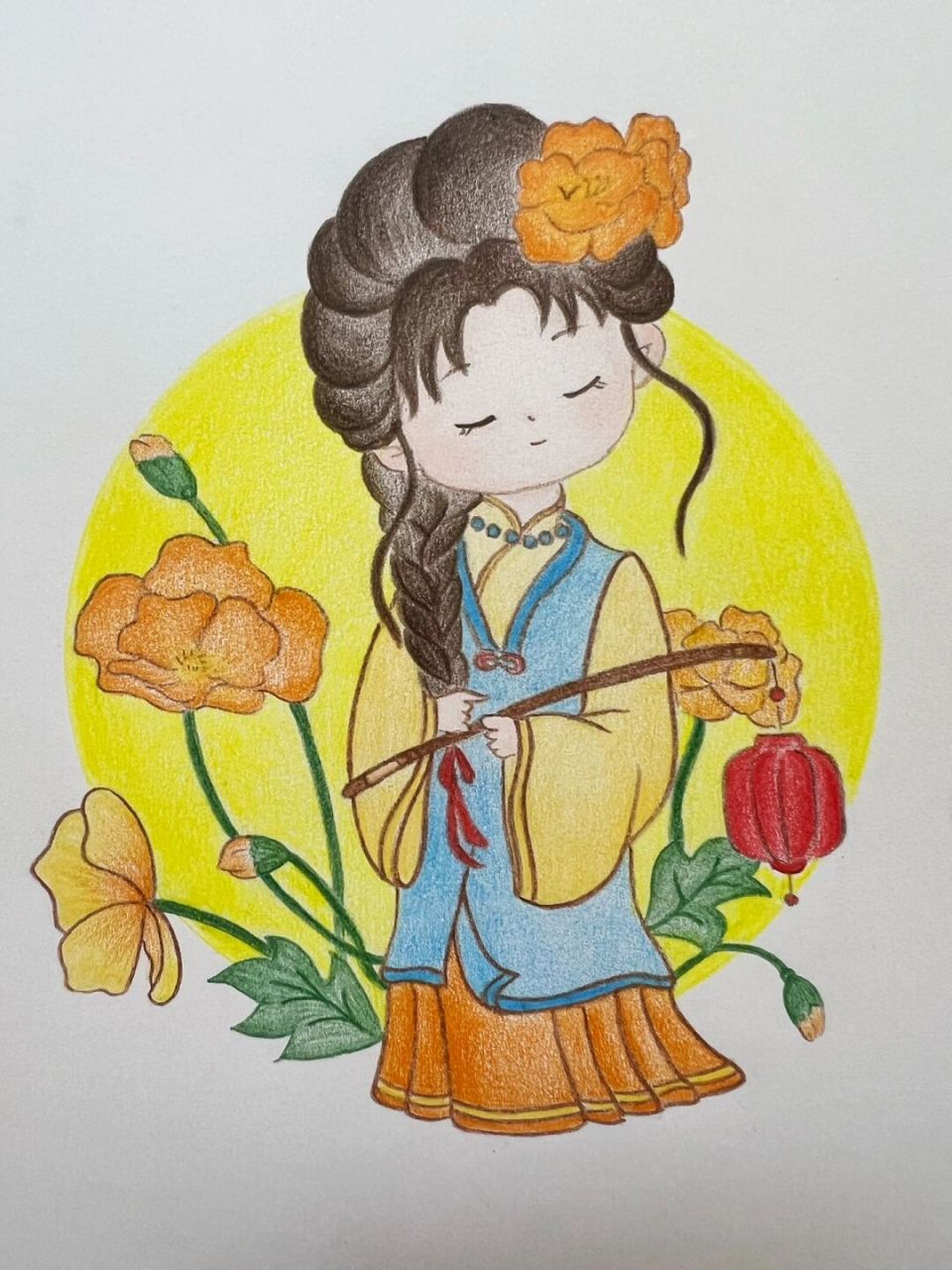 手绘临摹# #彩铅手绘# #临摹# #古风手绘# #绘画临摹# #手绘# #彩铅