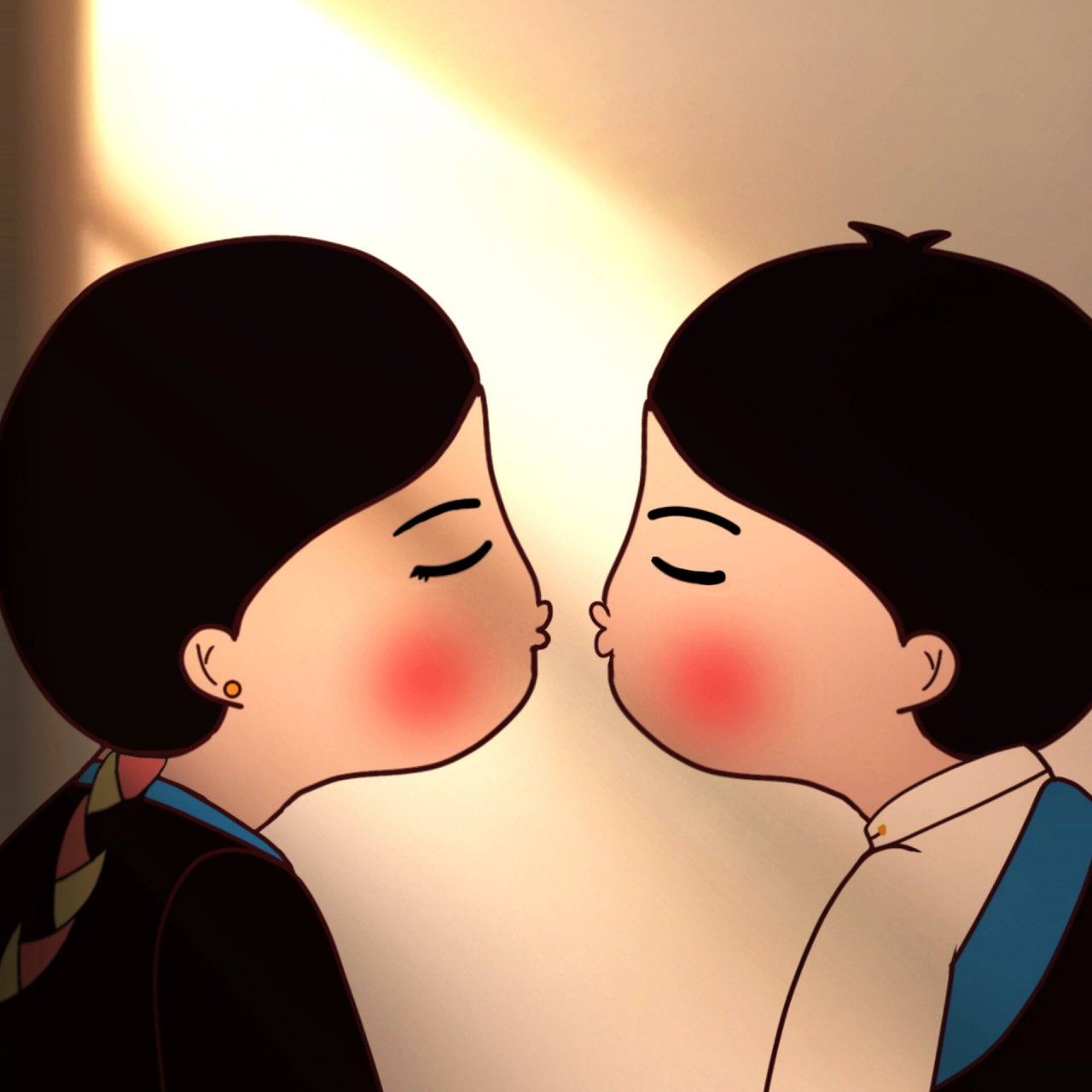 藏式情侣头像 #卡通# #情侣头像# #头像分享