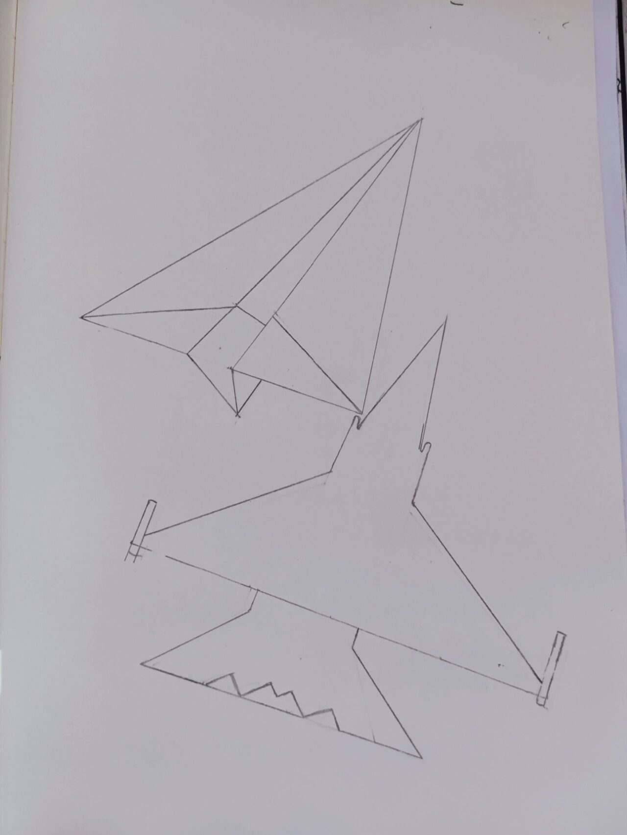 【1.20纸飞机黑白简笔画】创意线描插画临摹