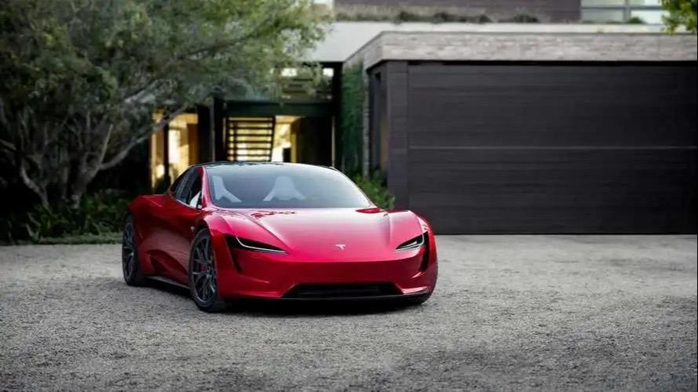 加装火箭推进器的-特斯拉 roadster 2   百公里加速2.