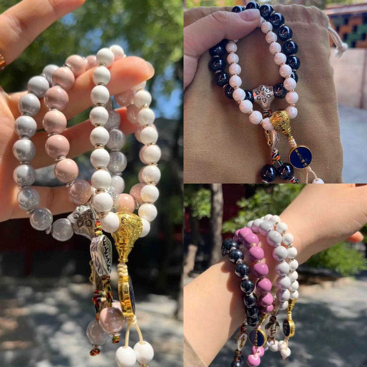雍和宫香灰瓷手串合集787815 温柔,简约,灵动 雍和宫香灰瓷手串