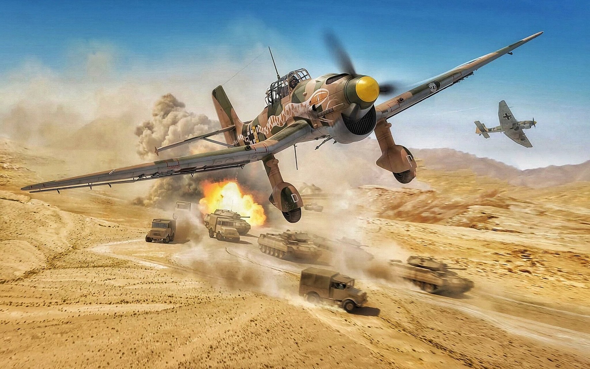 战斗中的ju-87b-2"斯图卡"俯冲轰炸机 战斗中的ju-87b-2"斯图卡"俯冲