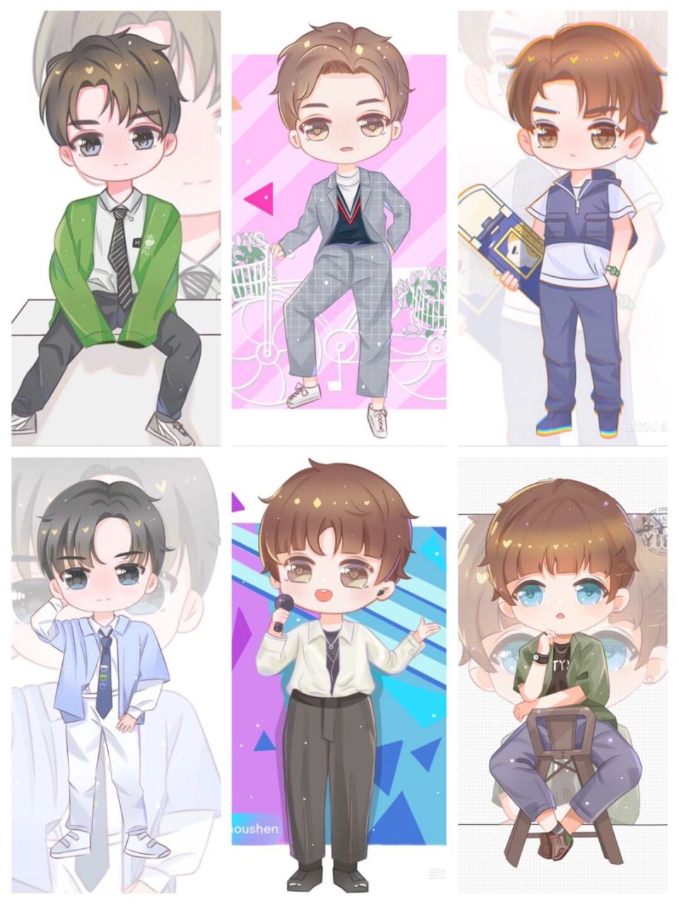 发完这个我就睡!#q版# ##q版人物# #画画# #男明星