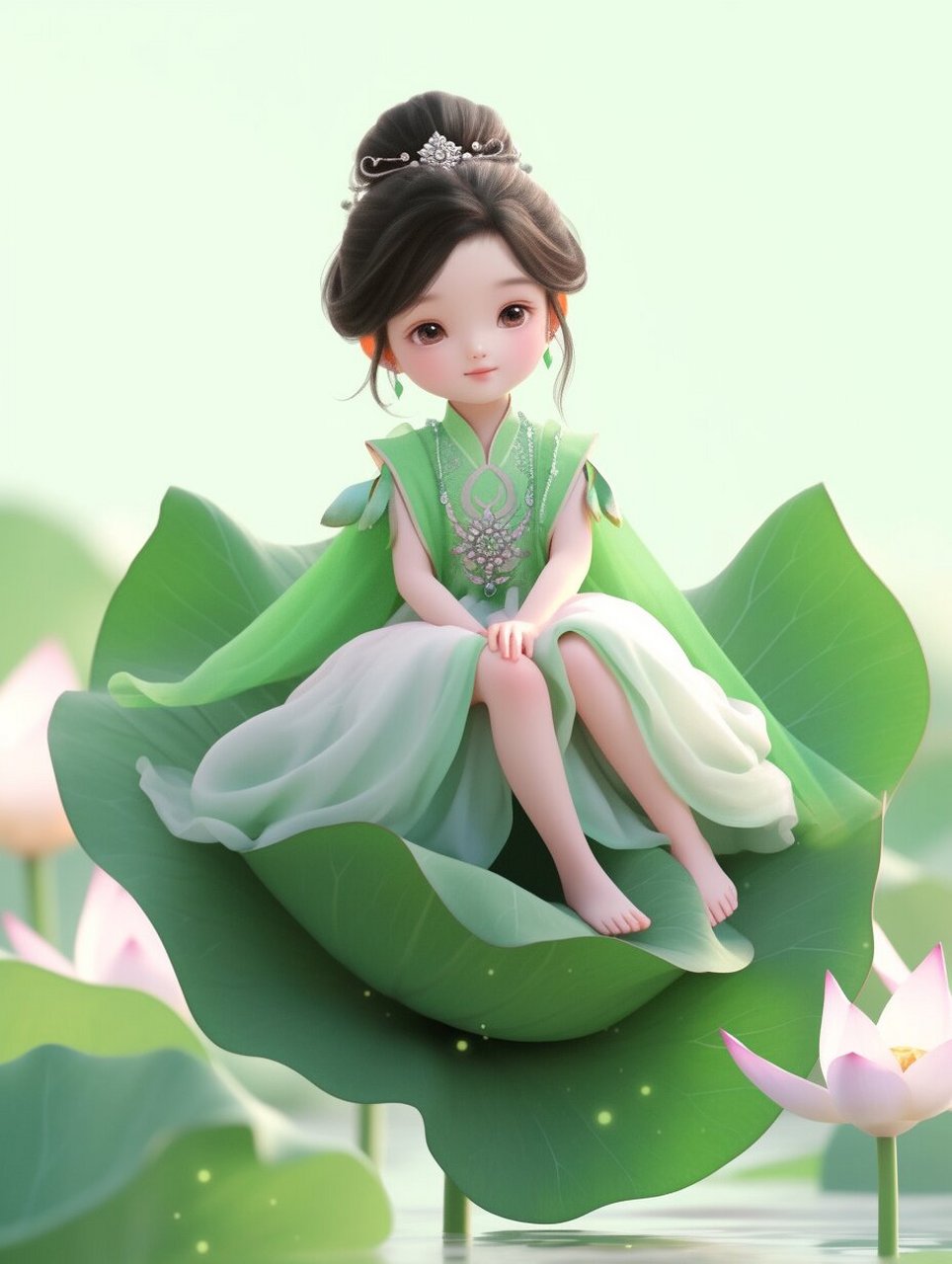 古风头像丨荷花仙子·第5幕 仙缘与佛缘 有佛缘的女人, 自有莲花作伴