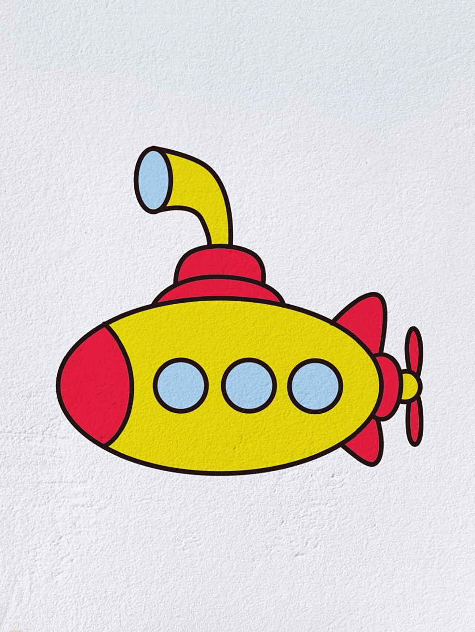 潜水艇简笔画(内附过程图)