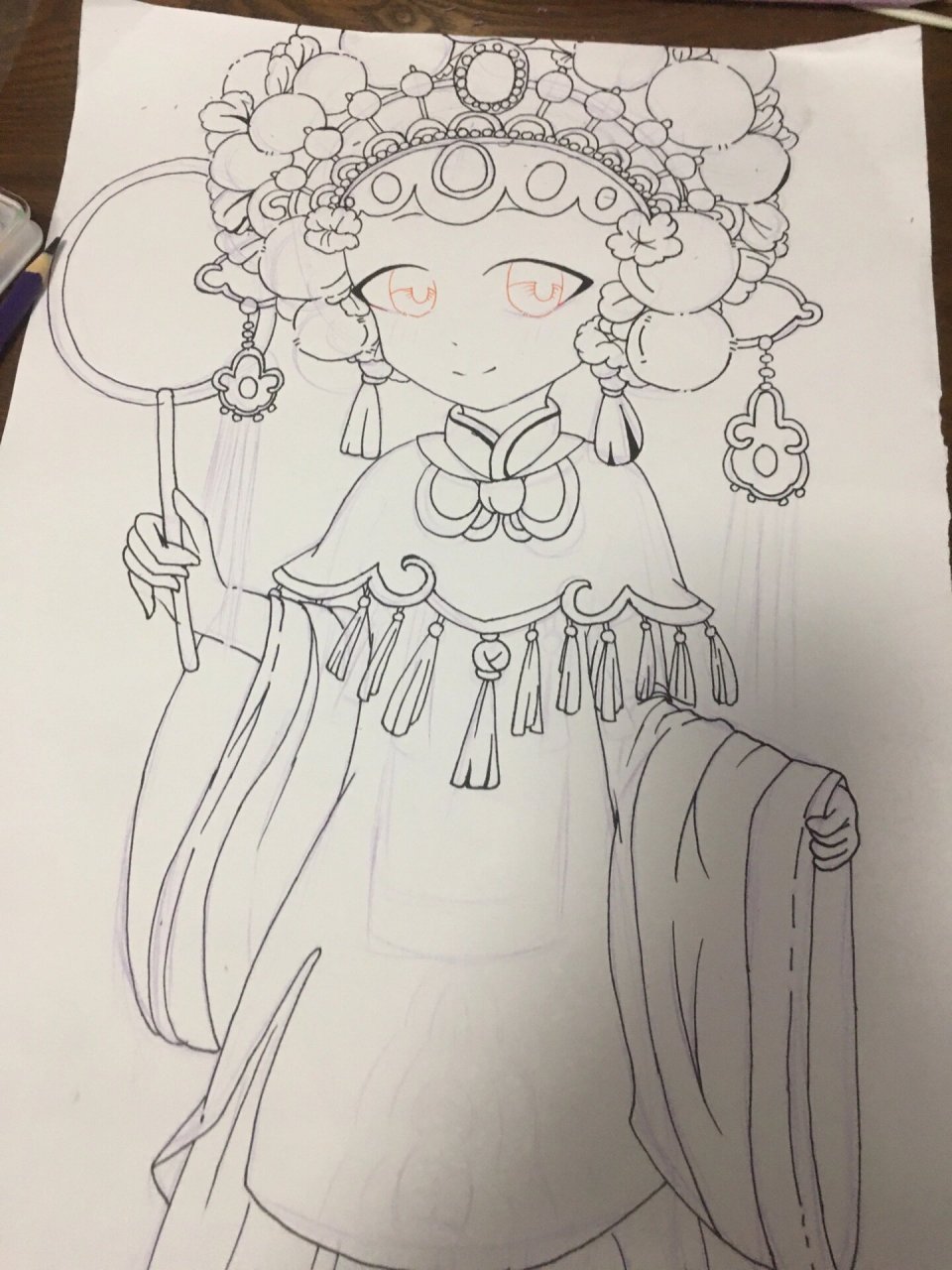 戏曲人物之花旦 原创我艾特出来了,我画的不是q版的.