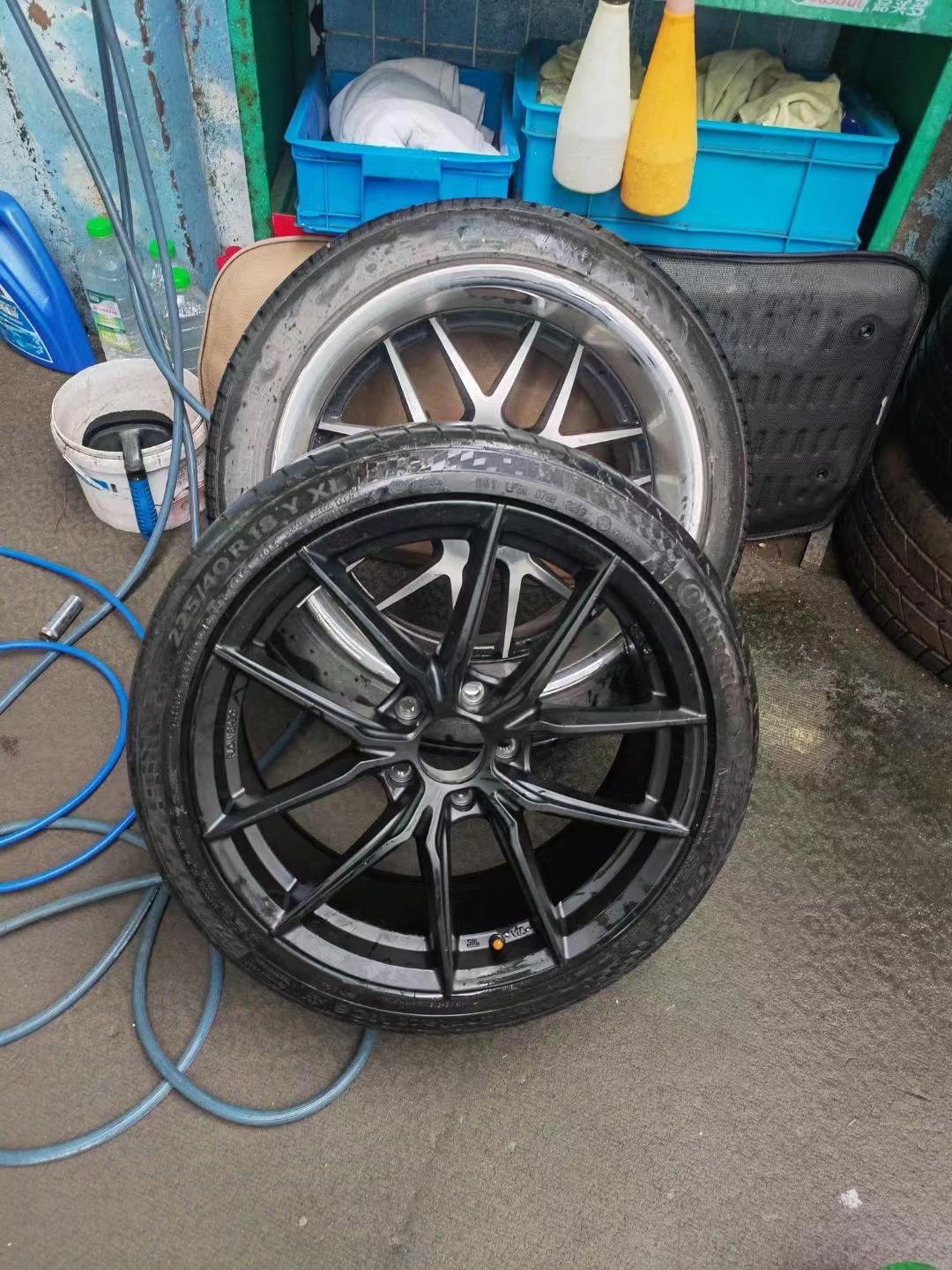 丰田逸致改旋压配225/40r18马牌mc6运动轮胎