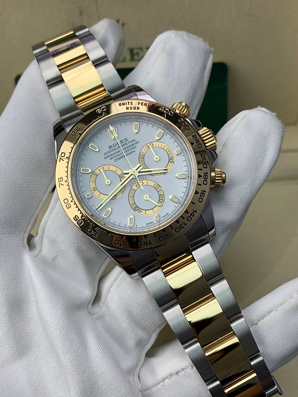 劳力士迪通拿间金长春现货99新 劳力士迪通拿系列116503-0001,白色