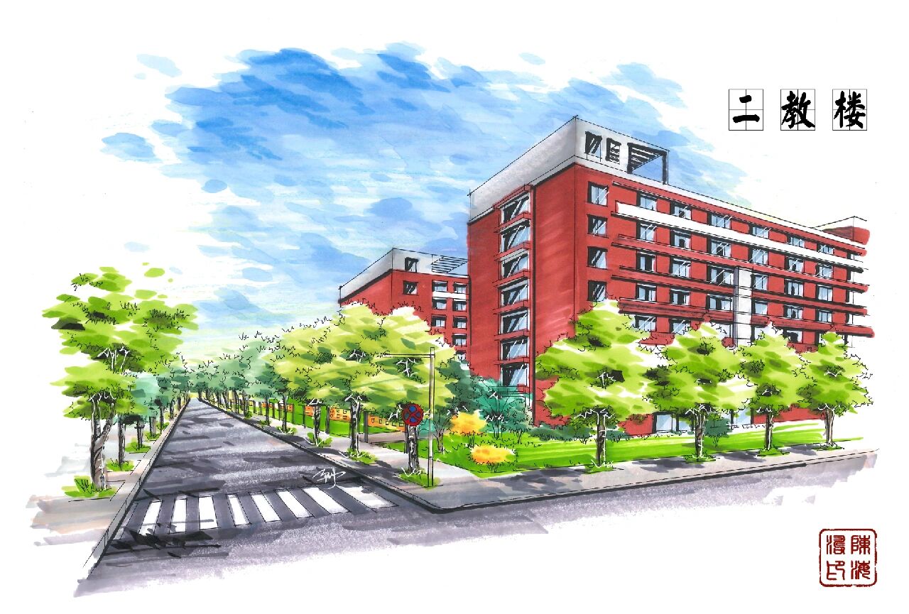 手绘大学校园系列(8