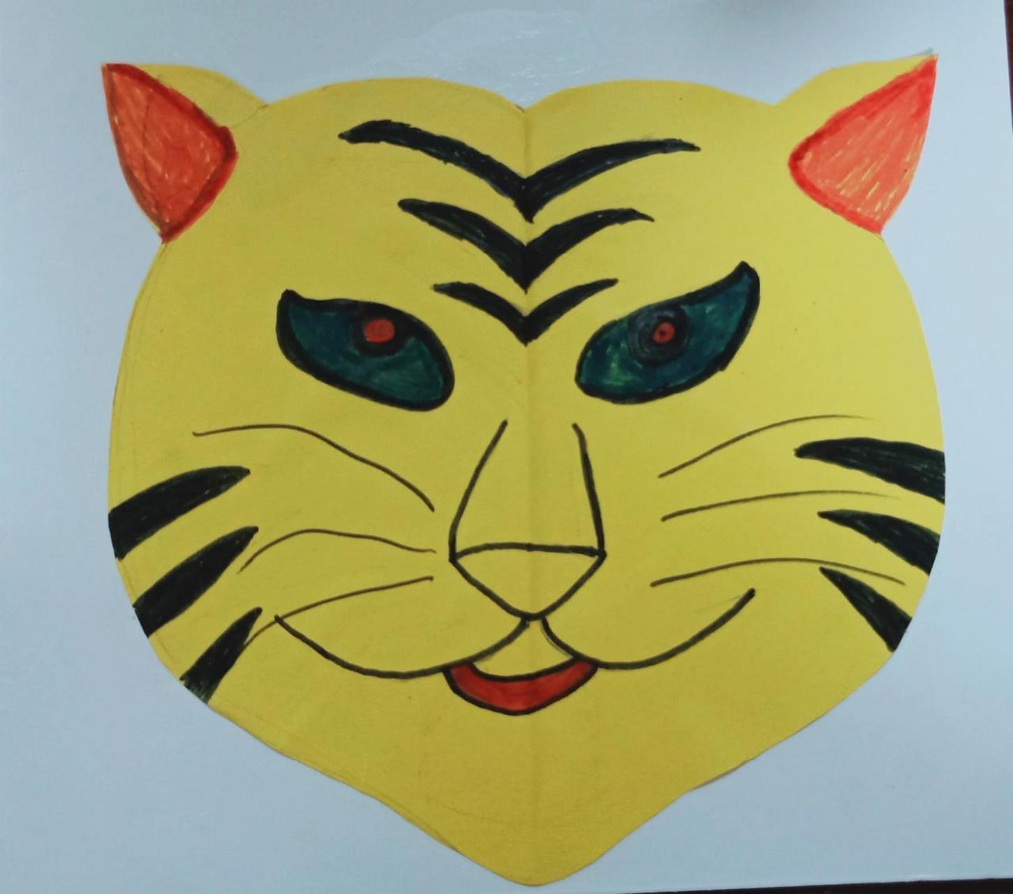 幼儿大老虎面具制作方法 94949494949494949494