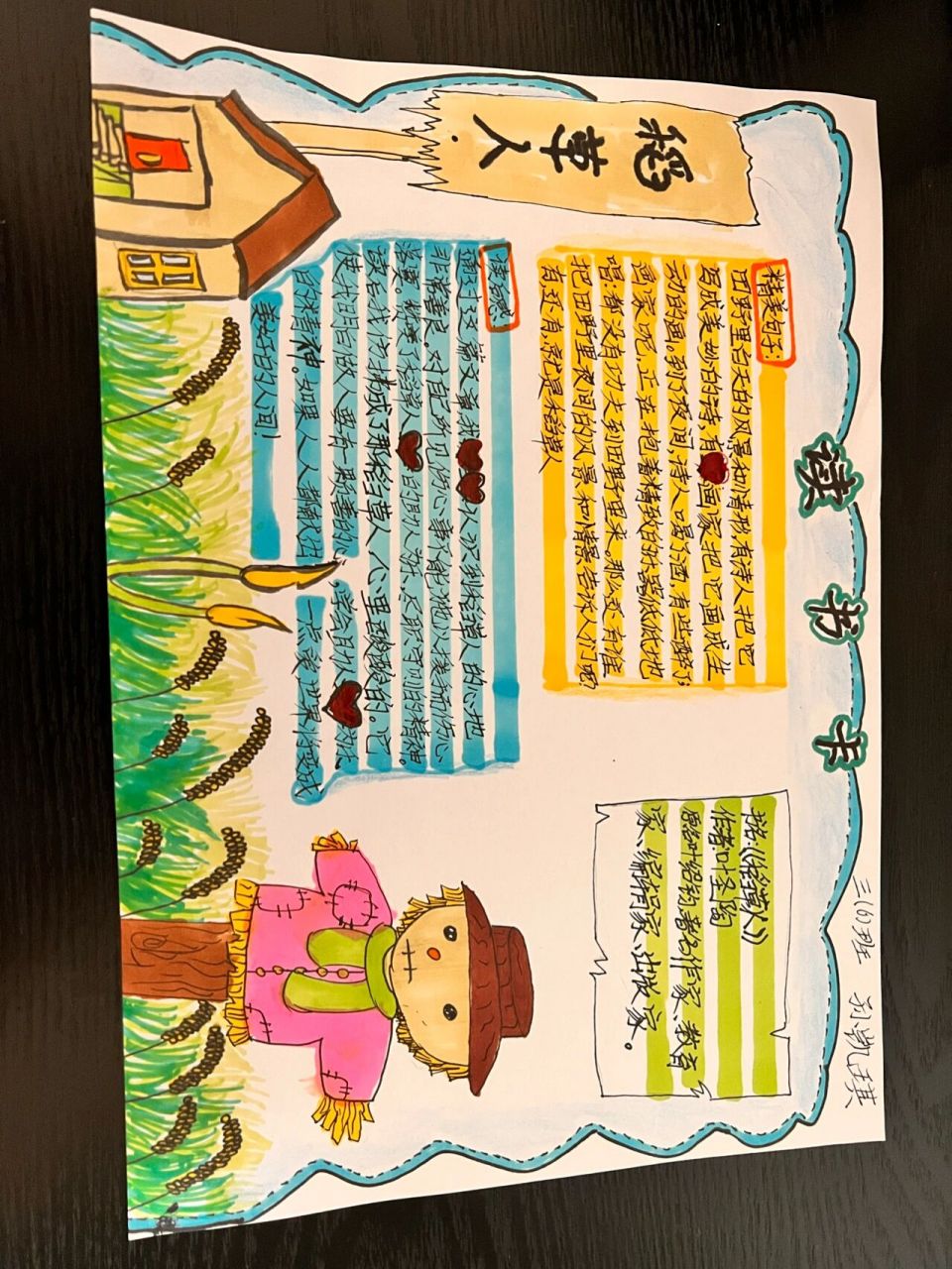 《稻草人》读书卡