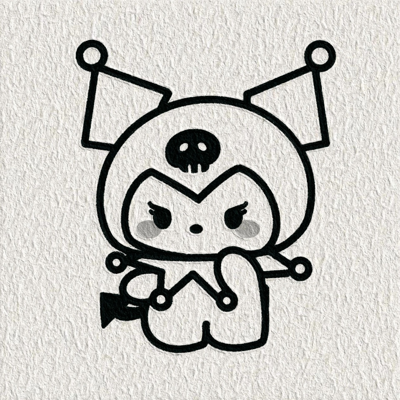 库洛米简笔画教程 库洛米简笔画附教程 临摹