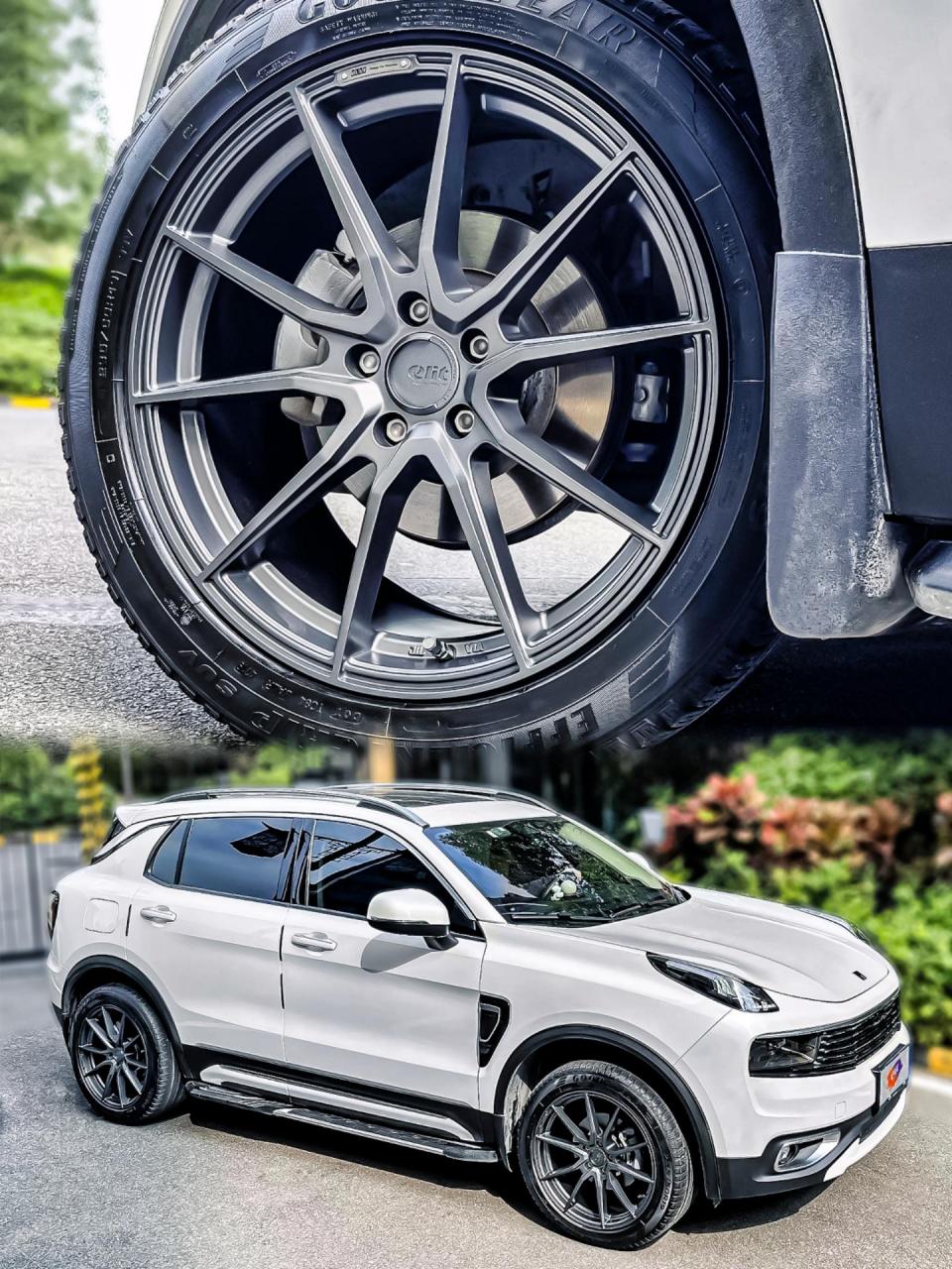 领克01升级轻量化旋压轮毂ff8066 19*8.5j 亚光灰