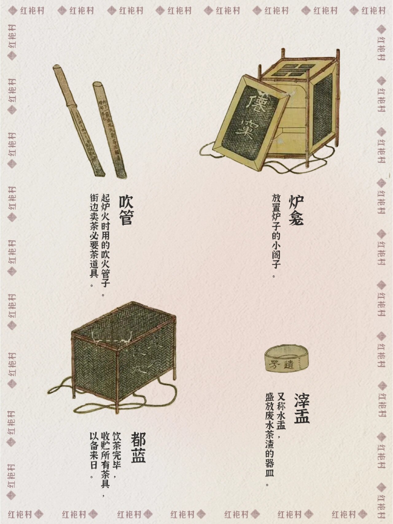 古代超全饮茶器具图