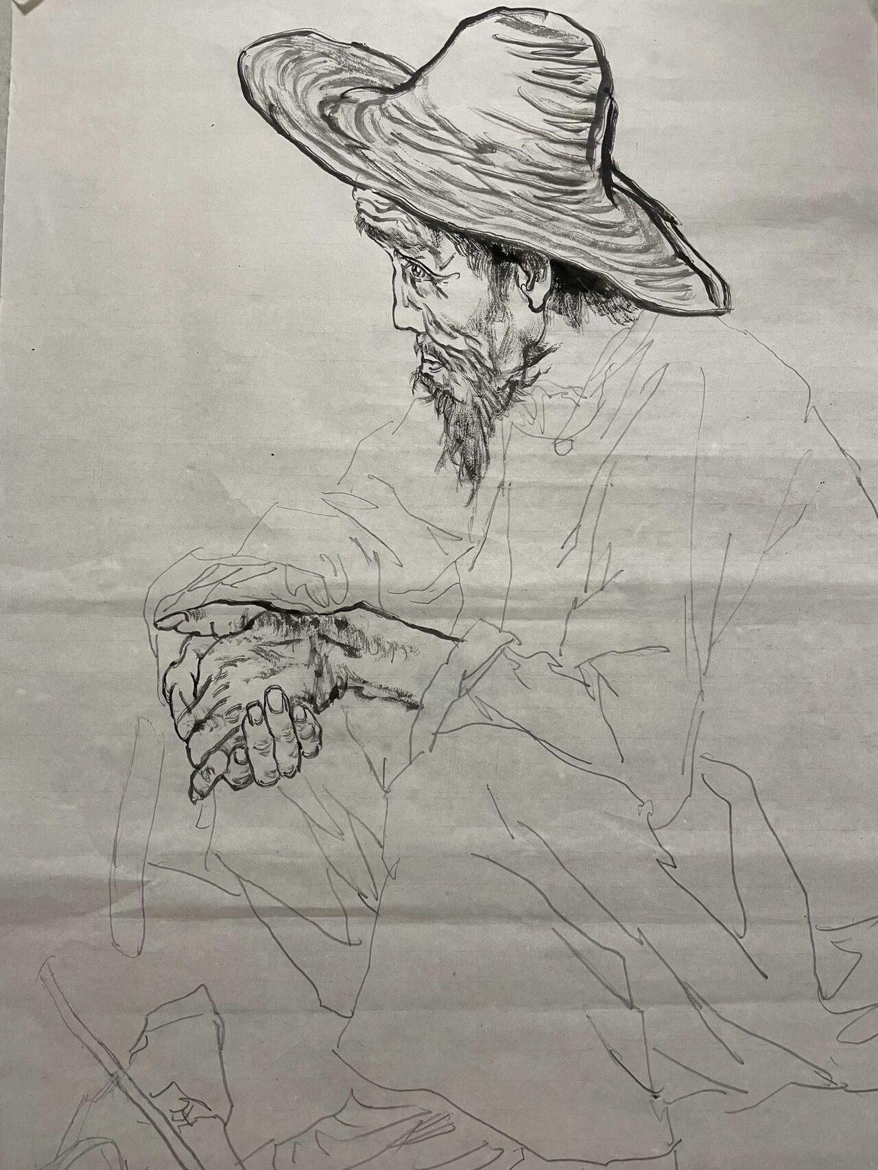 国画人物教学—农民伯伯