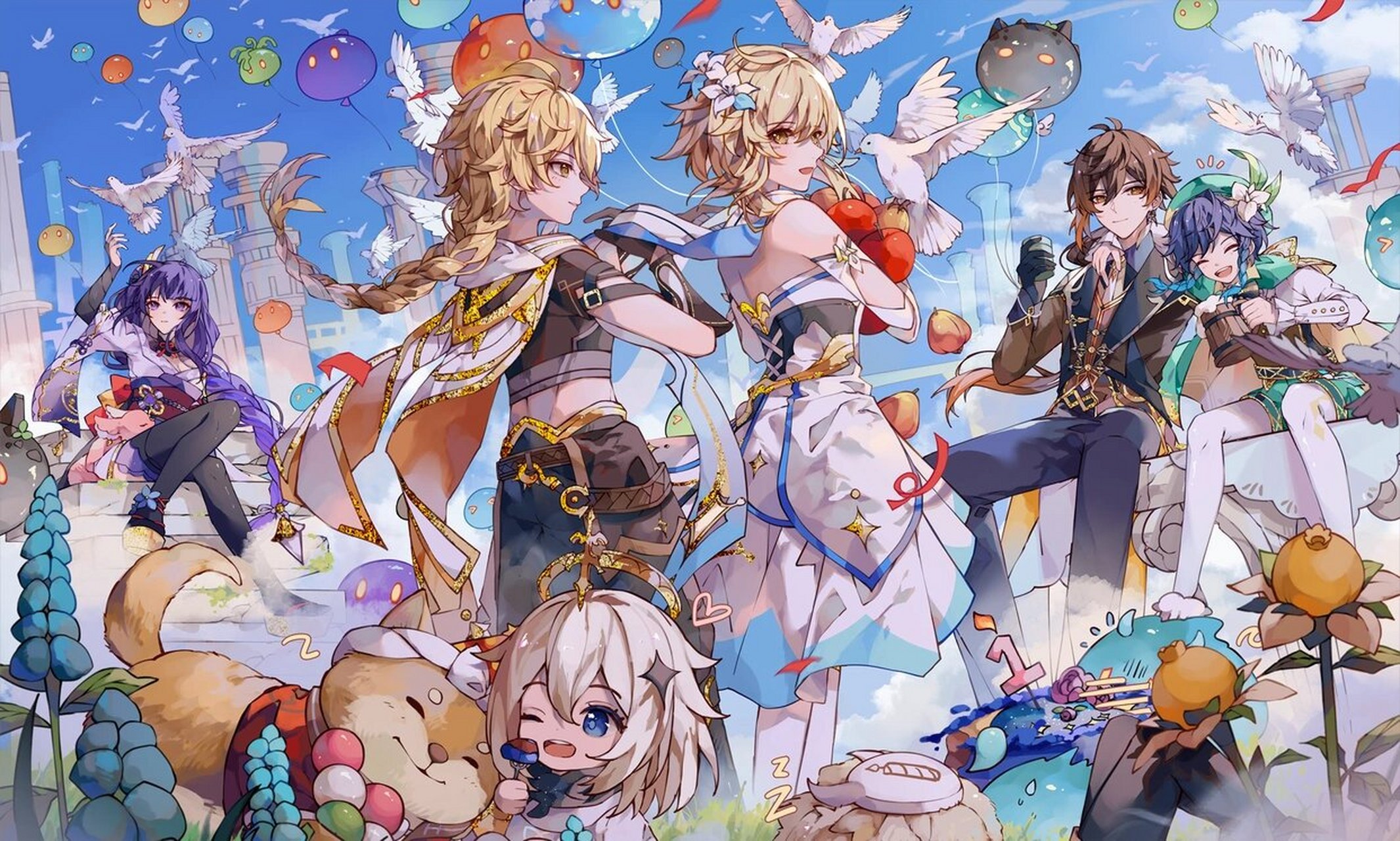 原神人物合集壁纸     5