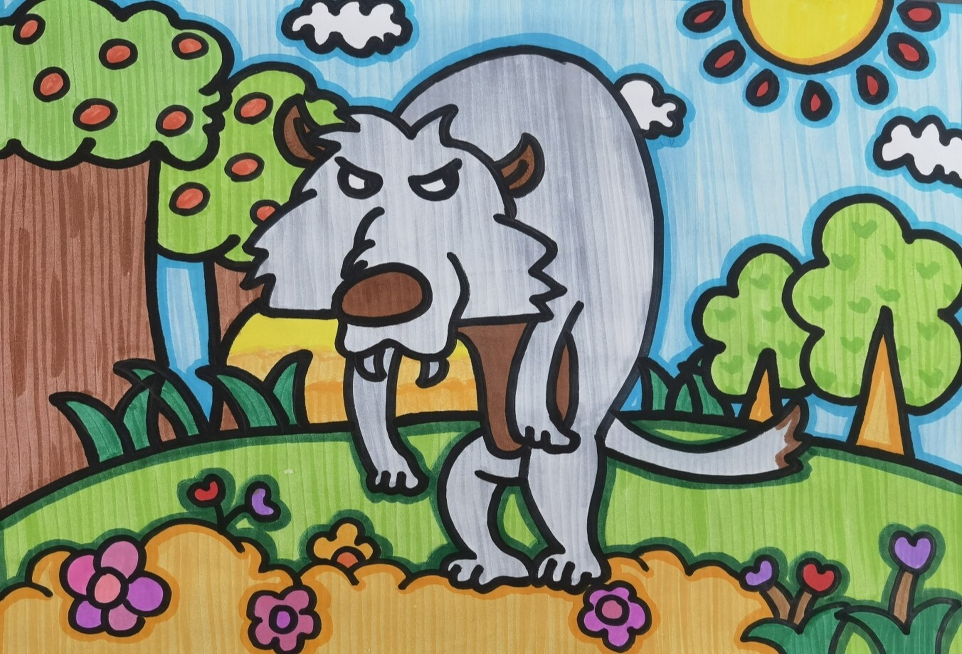简笔画 —— 大灰狼(86)