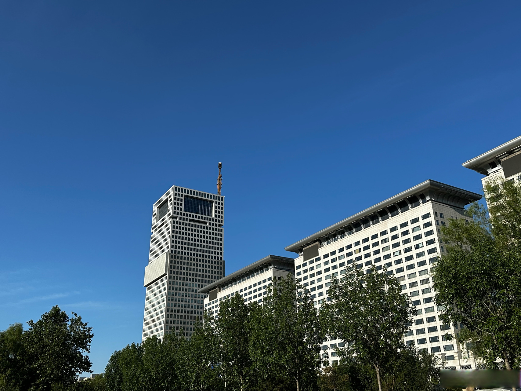 一年多过去了,盘古大观的龙头怎么还在施工?还没拆完?