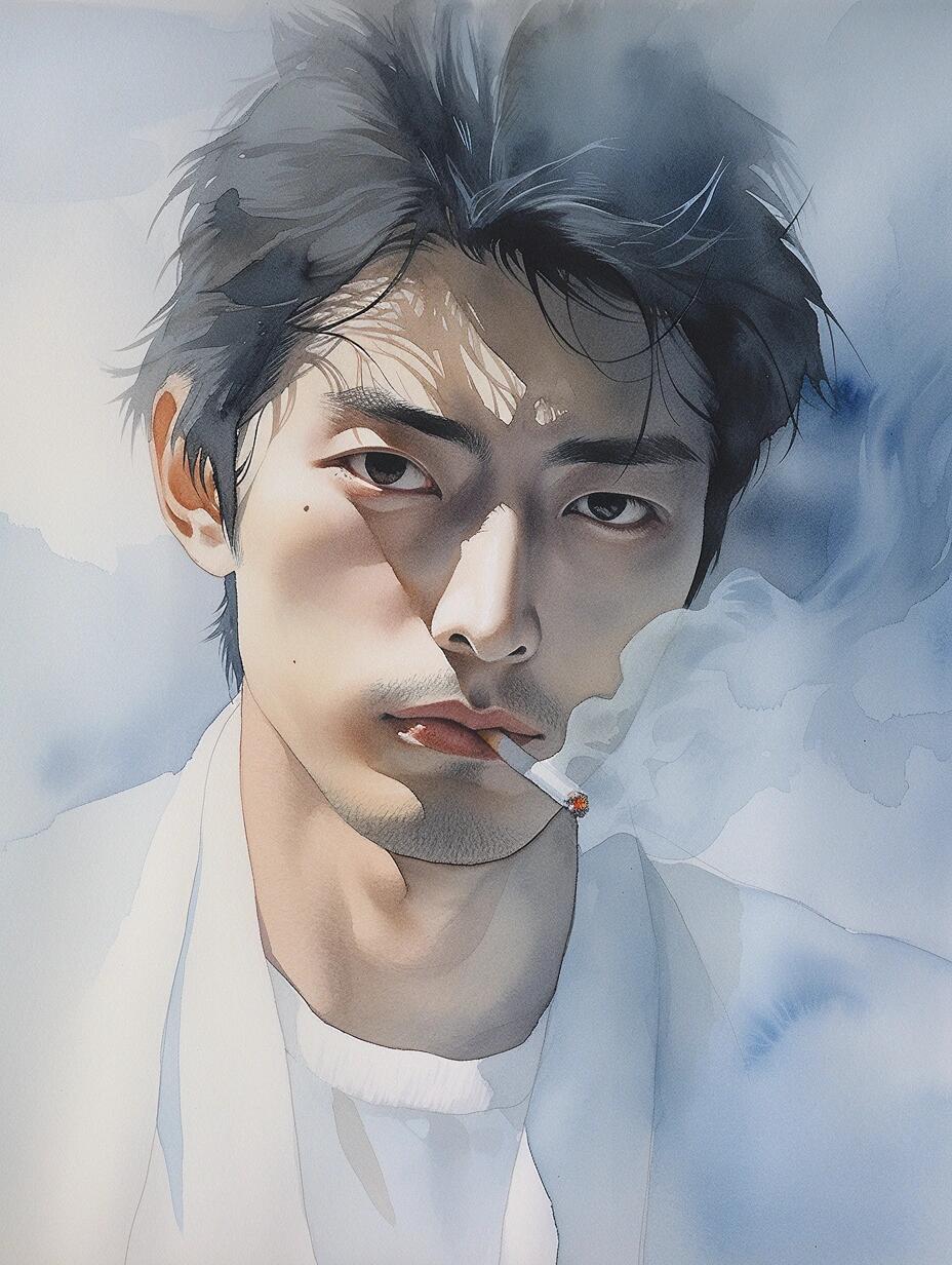 治愈系头像|抽烟的大叔