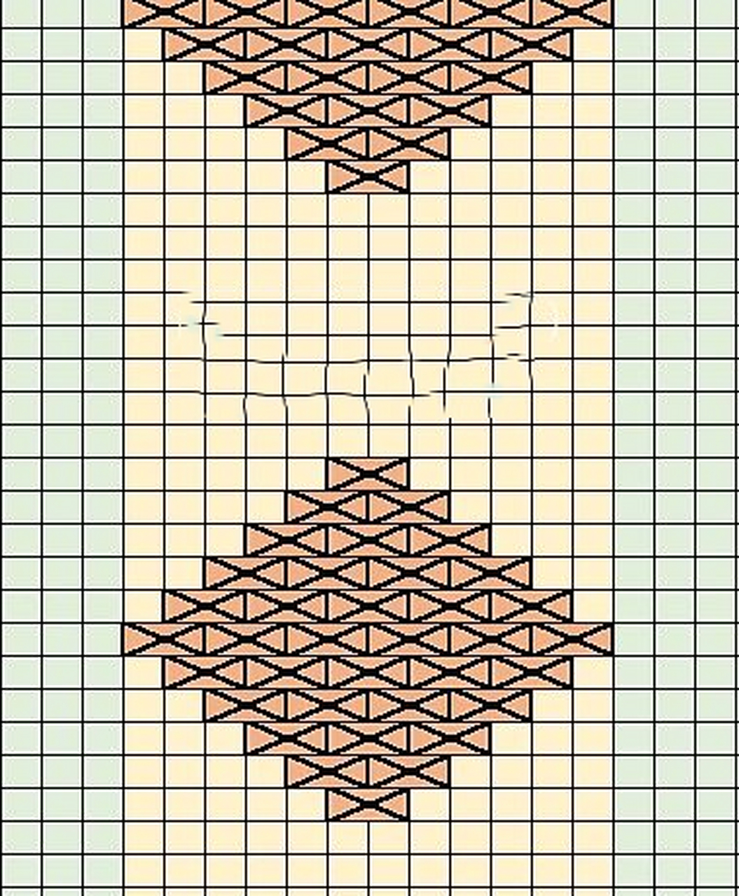 棒针花样学习——平面麻花(更新图解) 正反面行都扭麻花 第1行下针 扭