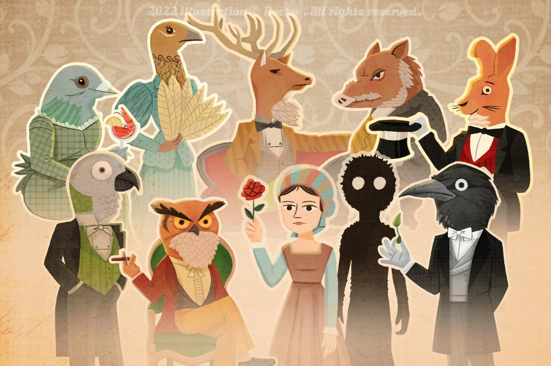 78锈湖横板全角色壁纸分享 之前看到有友友想要横板做ipad壁纸,喜欢