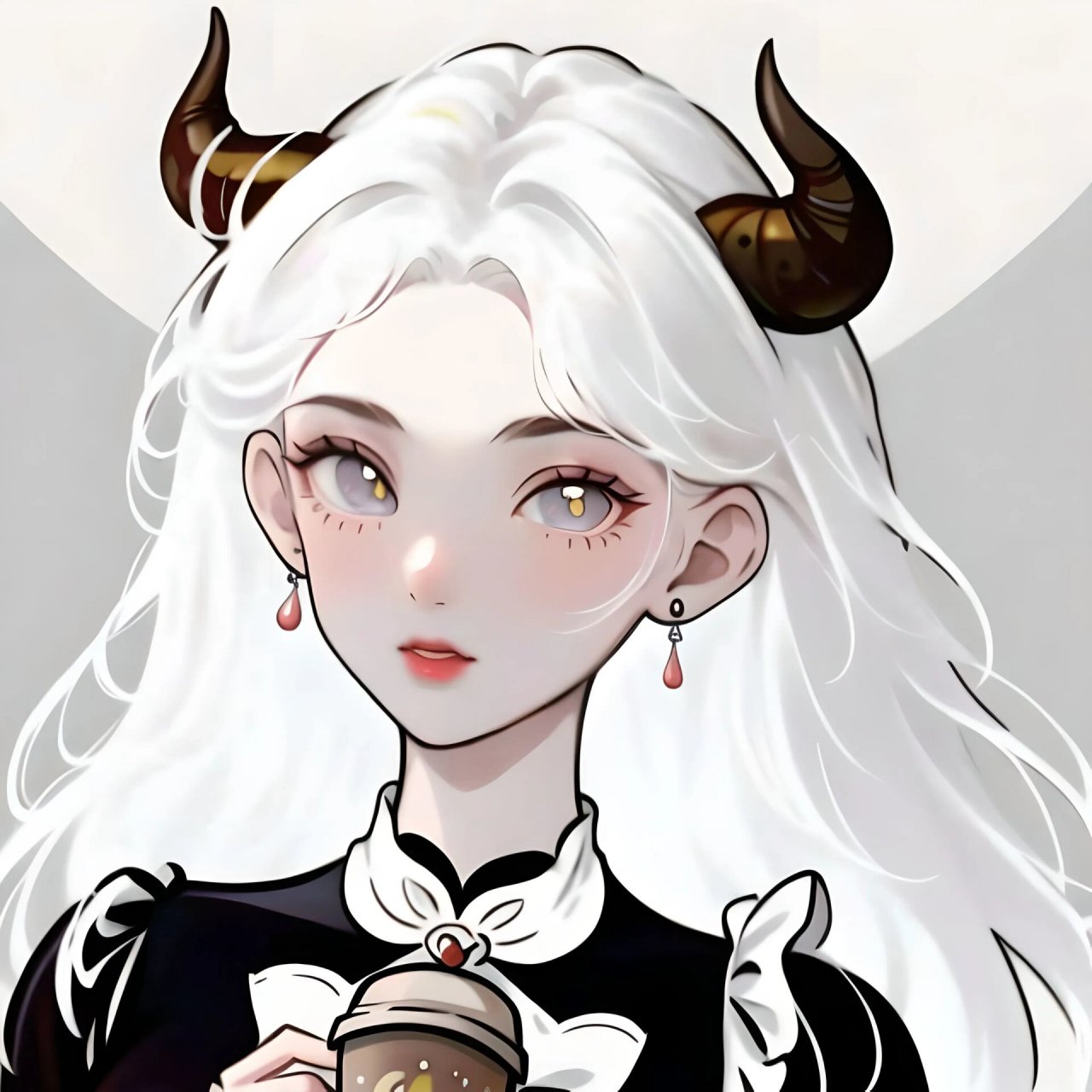 极简头像-十二生肖之丑牛98 十二生肖系列之丑牛98 99长牛角的