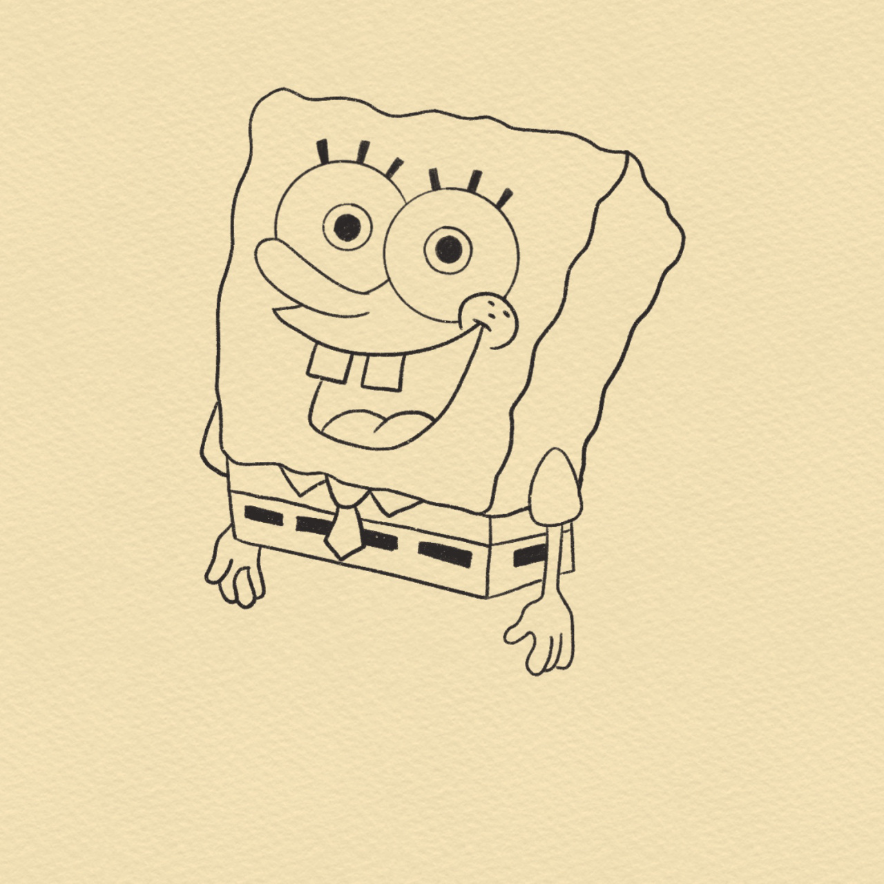 97简笔画 |海绵宝宝(内附步骤图) 61 一些小美好正在井然有序地