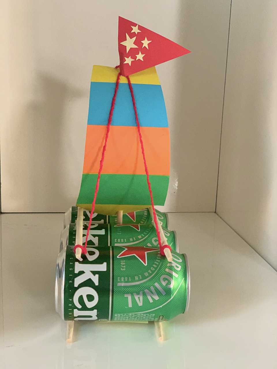 手工立体船08 幼儿园手工作业立体船08变废为宝07