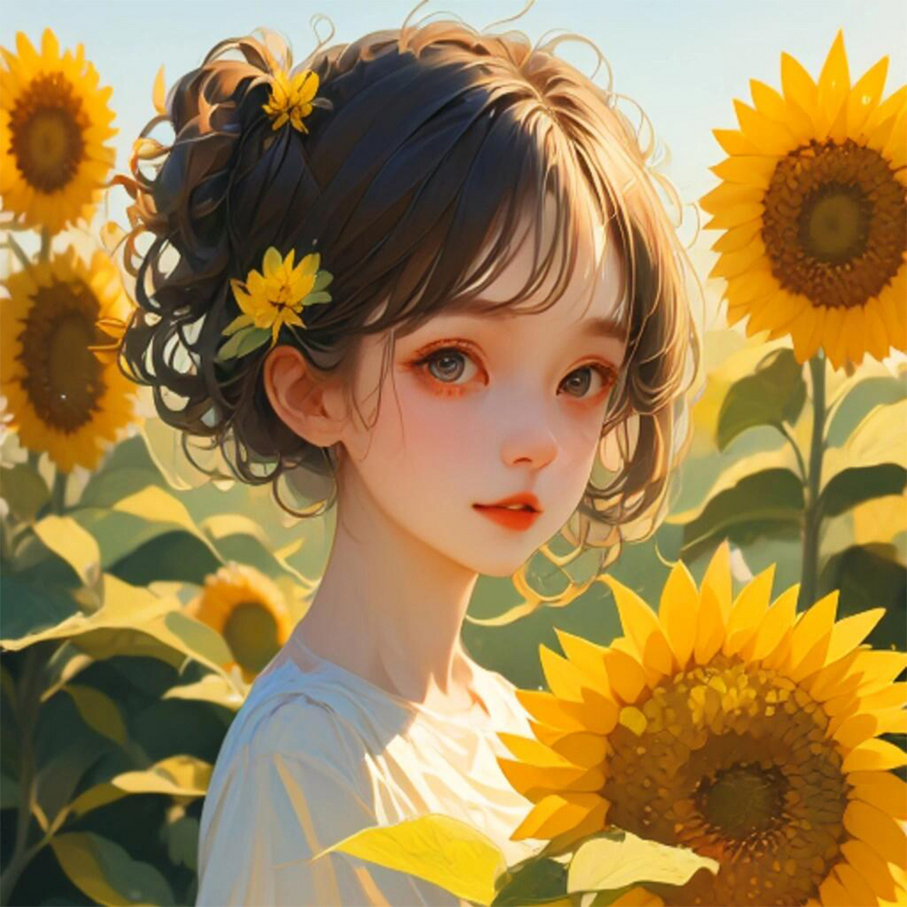 94快来试试这款向日葵图片微信头像吧,让你的每