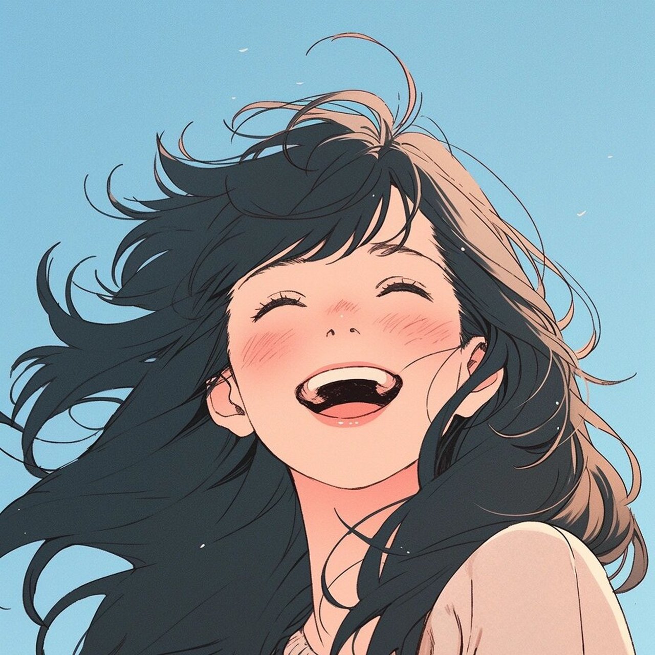 mj|二次元笑容女头 笑容就像一朵盛开的向日葵,可以照亮整个房间 77