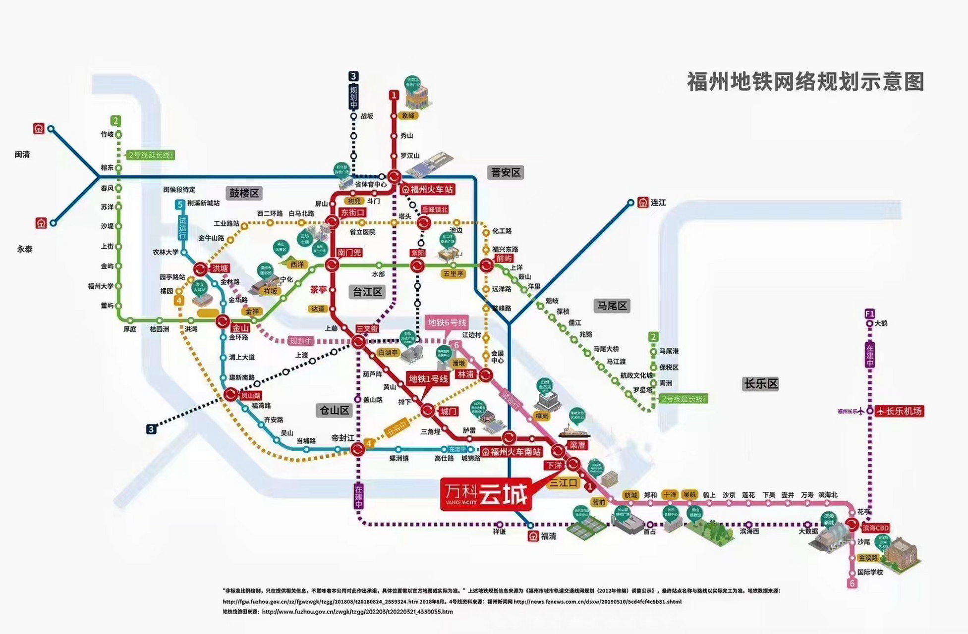 福州地铁网一览图 01福州地铁网一览图 ①号线主城竖中轴线 ②号线