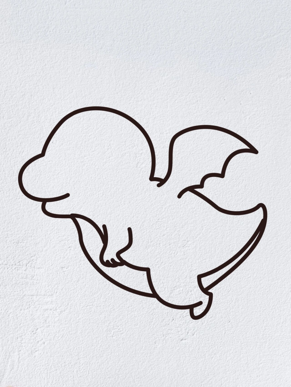 动物简笔画之可爱的小飞龙(内附过程图)