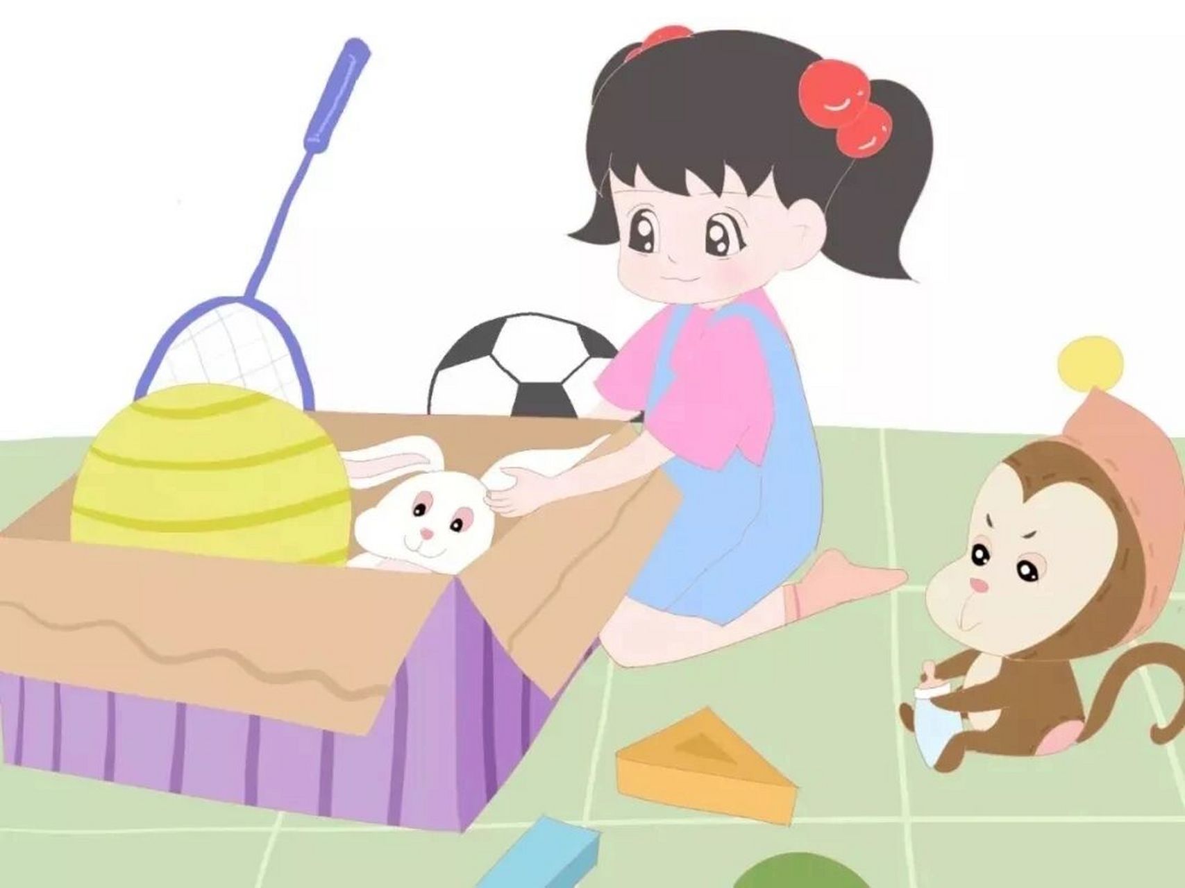 参考范文:小红的房间乱糟糟的,到处都是她的玩具,兔子玩偶,猴子玩偶