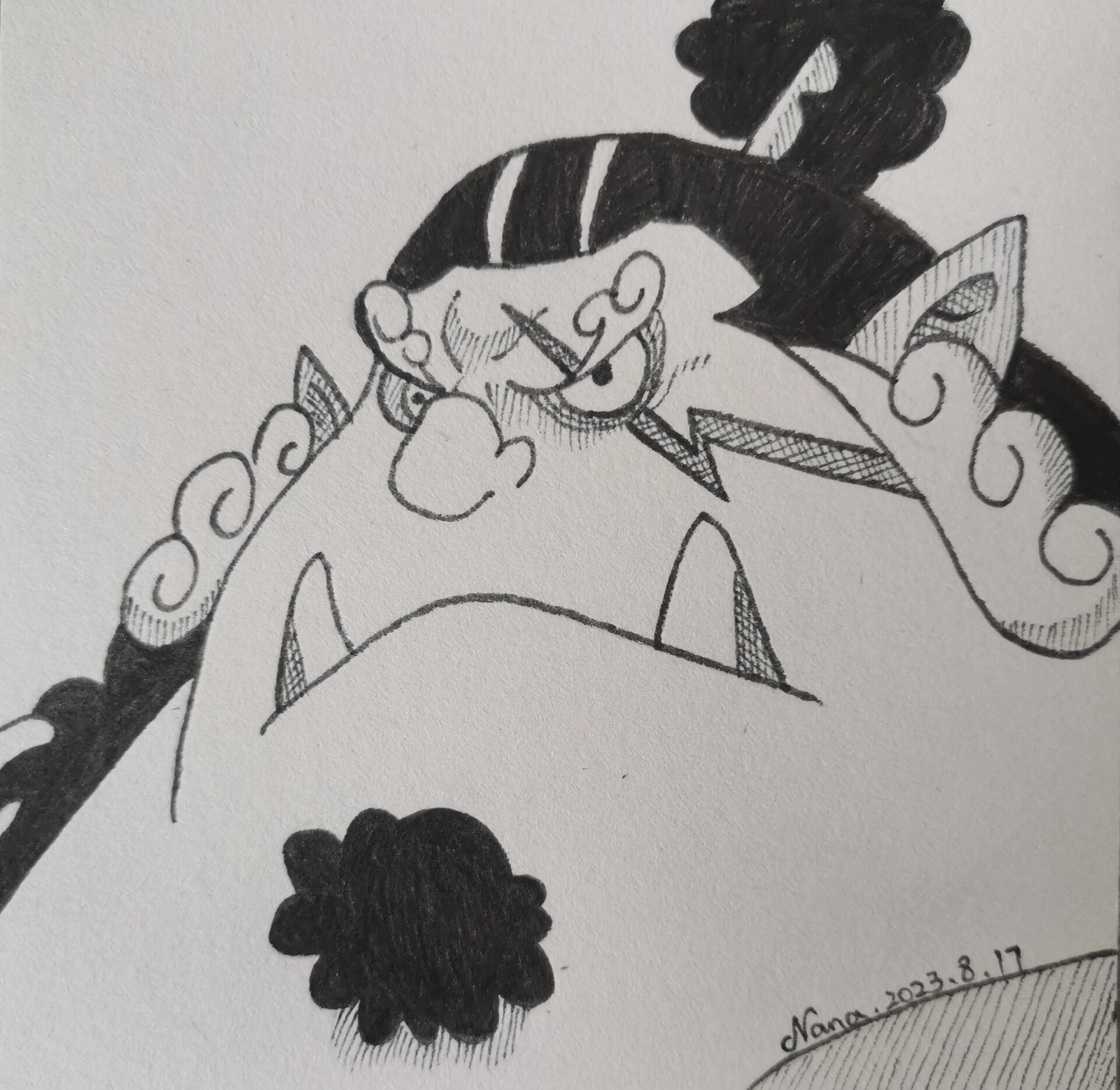 手绘 海贼王 甚平老大